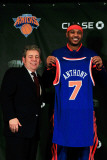 New York Knicks Introduce Carmelo Anthony  New York  NY - February 23: Carmelo Anthony and Jim Dola