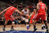 Houston Rockets v Los Angeles Clippers  Los Angeles  CA - March 2: Eric Gordon  Luis Scola and Chuc