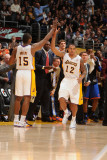 New York Knicks v Los Angeles Lakers  Los Angeles  CA - January 9: Ron Artest and Shannon Brown