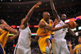 Los Angeles Lakers v Boston Celtics  Boston  MA - February 10: Kobe Bryant and Kevin Garnett