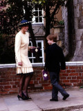 Princess Diana with Prince William Easter Sunday Church Service At Windsor  April 1992