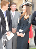 prince harry & kate middleton all smiles as they see prince william in his garter robes  June 2008