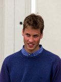 Prince William during driving lesson in a Ford Focus on the Highgrove Estate Gloucestershire with p