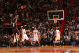 Los Angeles Lakers v Miami Heat  Miami  FL - March 10: LeBron James  Ron Artest and Pau Gasol