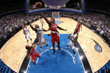 Portland Trail Blazers v Orlando Magic  Orlando  FL - March 7: Gerald Wallace and Gilbert Arenas