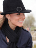 Kate Middleton arrives at Cheltenham Racecourse in Gloucstershire for the final day of racing at Na
