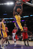 Atlanta Hawks v Los Angeles Lakers  Los Angeles  CA - February 22: Andrew Bynum