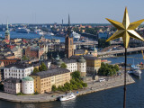 One of the Gold Stars Atop City Hall Tower Overlooking Gamla Stan  Old City