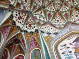 Detail of Paintings on Ceiling at Amber Fort