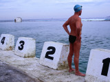 Swimmer Standing at Blocks of Merewether Ocean Baths