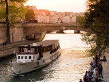 Cruiseboat and Sunset on the Seine