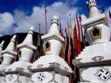 Tibetan Stupas at the Entrance to Shuzheng Village