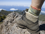 Hiker's Boot on Summit of Pico Ruivo Mountain