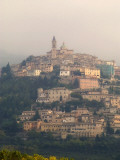 The Hillside City on a Misty Morning