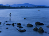 Fisherman in Cuthbert Bay