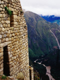 Stone Wall with Urubamba River Below