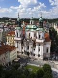 Kilian Dietzenhofer's Baroque St Nicholas Church from Old Town Hall Tower