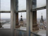 River Ebro and Spires of the Old Cathedral from Main Dome of Cathedral