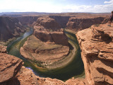 Colorado River  Horseshoe Bend with Woman on Cliff