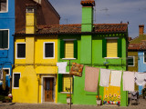 Colorful Houses and Laundry