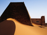 Pyramids and Tombs in Royal Cemetery  Meroe North of Khartoum