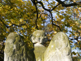 Detail of Angel Statue on Tomb at Catholic Powazki Cemetery (Cmentarz Powazkowski)