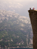 Hikers on Lysefjord Pulpit Rock