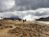 Visitors at Krafla Geothermal Area