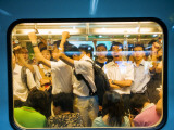 Peak Hour Commuters on Shanghai Metro  Line 2