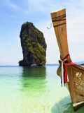 Wooden Boat and Limestone Island Surrounding Poda Island