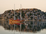 Gulet Boat at Kalekoy Harbour at Dawn