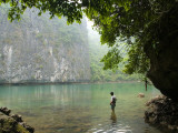Lagoon Amongst Limestone Karst Towers