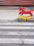 Plastic Rocking Horse in Front of Toy Stall   Gallipoli