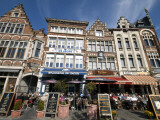 Historic Houses and Open-Air Cafes at Vrijdagmarkt