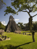 The Great Plaza at Tikal Archeological Site
