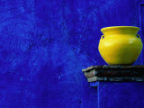 Yellow Pot and Blue Wall