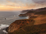 Bixby Bridge Seen from Hurricane Point Along the Big Sur Coastline