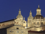 Jesuit Church La Clerecia and University (Universidad) Pontificia Floodlit at Night