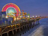 Pacific Park Ferris Wheel on Santa Monica Pier at Dusk