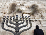 The Wailing Wall and Hanuka Chandelier