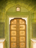 Ornate Green Gate at Jaipur City Palace