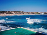 Overhead of Bondi Icebergs Pool and Bondi Beach