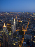 Manhattan from Empire State Building Observation Deck at Dusk