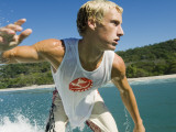 Surfer Riding a Wave