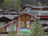 Tibetan Houses Decorated with Murals  Nine Village Valley