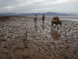 Workers on Way Out to Lake Asele