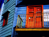 Brightly Painted Door and House  La Boca
