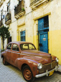 Vintage Car Parked Outside House in Vieja District