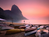 Row-Boats with Sugar Loaf Mountain in Background