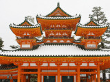Main Heian Shrine Building under Snow
